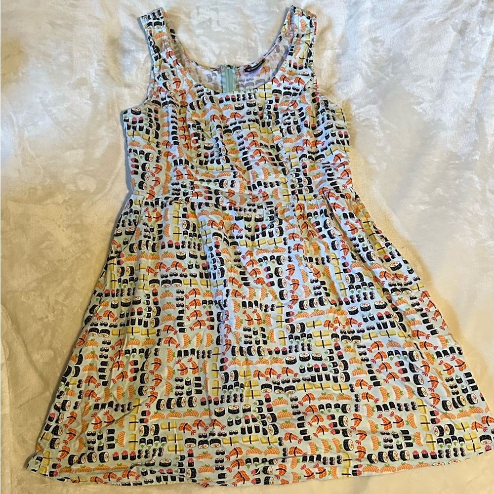 Retrolicious Sushi Print Mini Dress